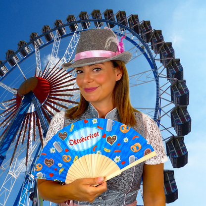 original Münchner Oktoberfest Handfächer Fächer - lizenzierter Artikel der Stadt München