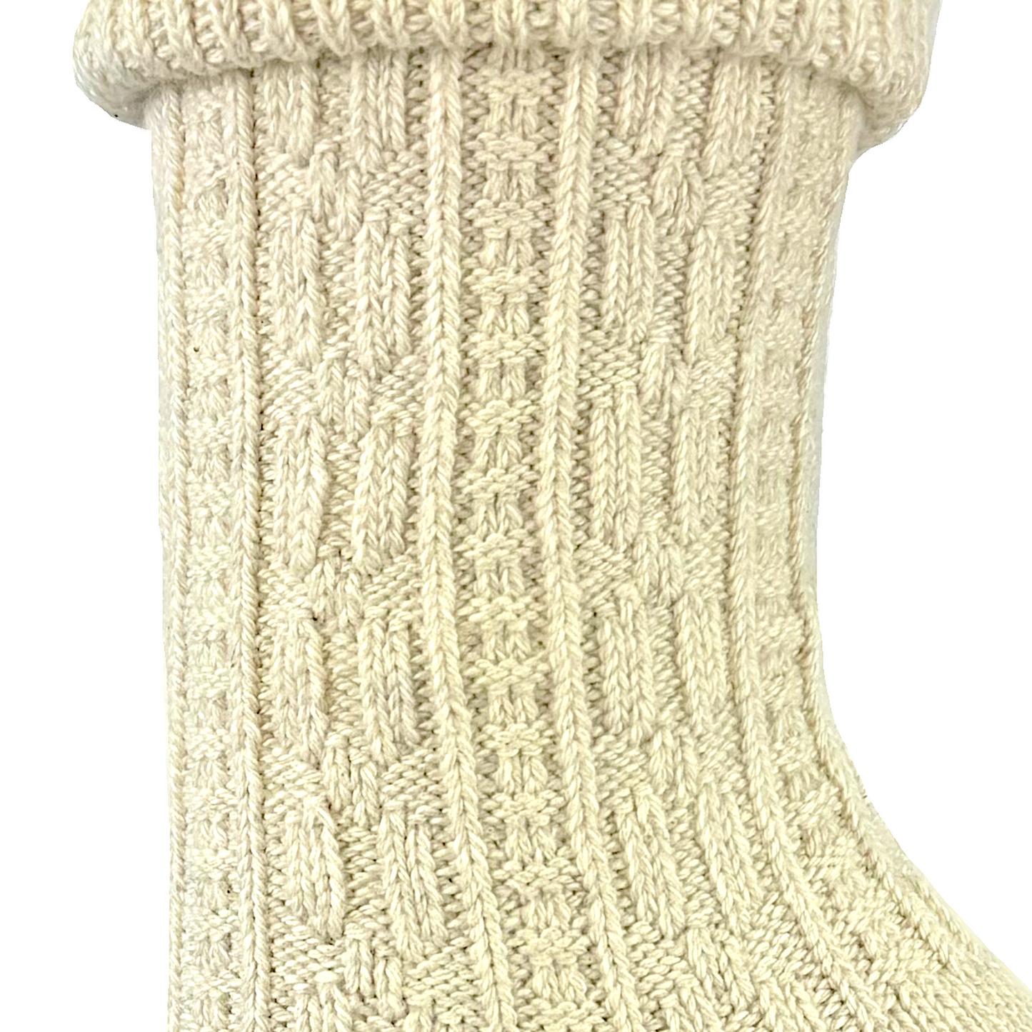 Damen und Herren Trachtensocken im modernen Landhaus-Stil mit  Hirschhornknopf– handgekettelte Naht – (beige)