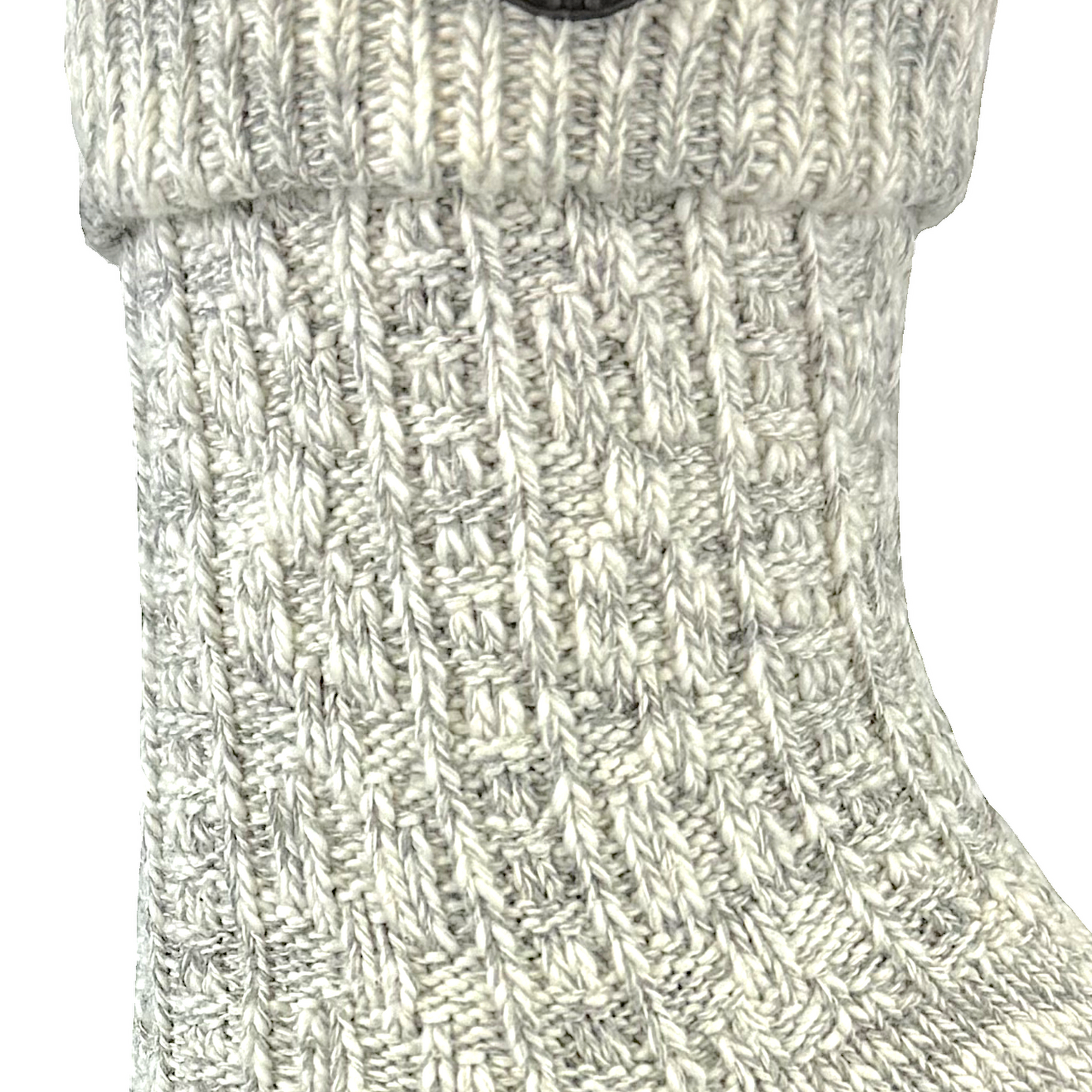 Damen und Herren Trachtensocken im modernen Landhaus-Stil mit  Hirschhornknopf– handgekettelte Naht – (grau)