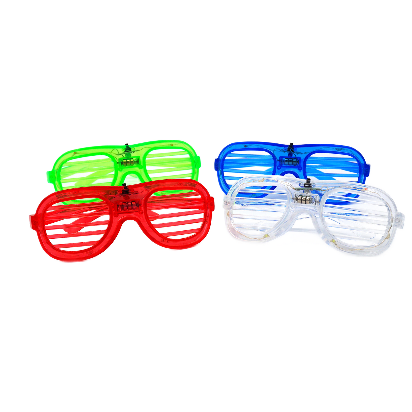 1x LED Brillen Partybrille in versch. 4 Farben - leuchtet und blinkend -