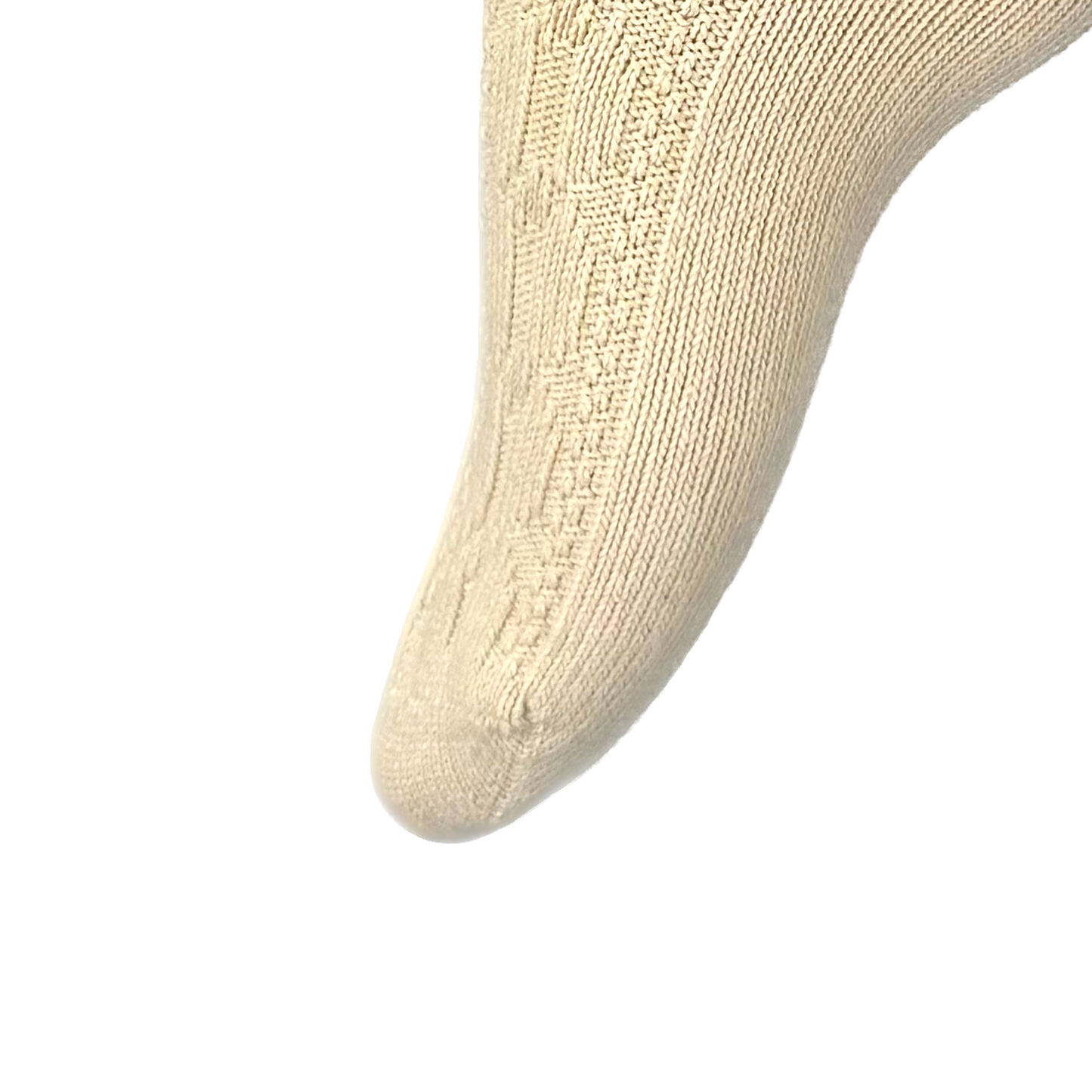 Damen und Herren Trachtenstrümpfe Wanderstrümpfe Wandersocken Kniestrümpfe mit edlem Strickmuster Zopfmuster kniehoch (beige)