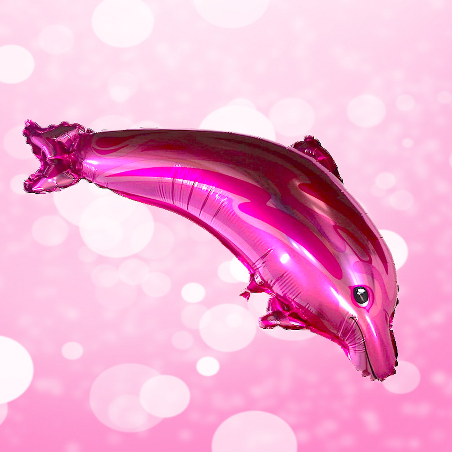 Folienballon Delphin "PINK DOLPHIN" (84cm) Heliumballon Luftballon