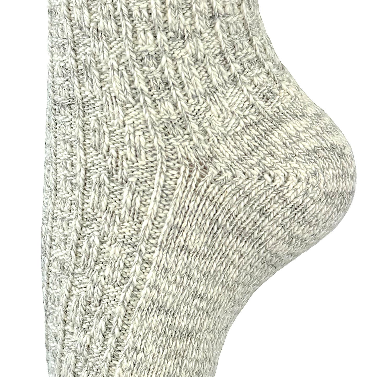 Damen und Herren Trachtensocken im modernen Landhaus-Stil mit  Hirschhornknopf– handgekettelte Naht – (grau)