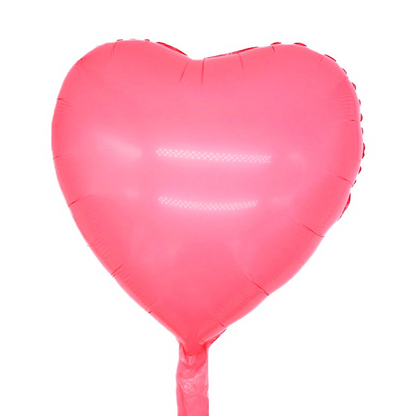 12x Folienballon "ROSA HERZ" im Herz-Design (43cm) Heliumballon Liebe Romantik