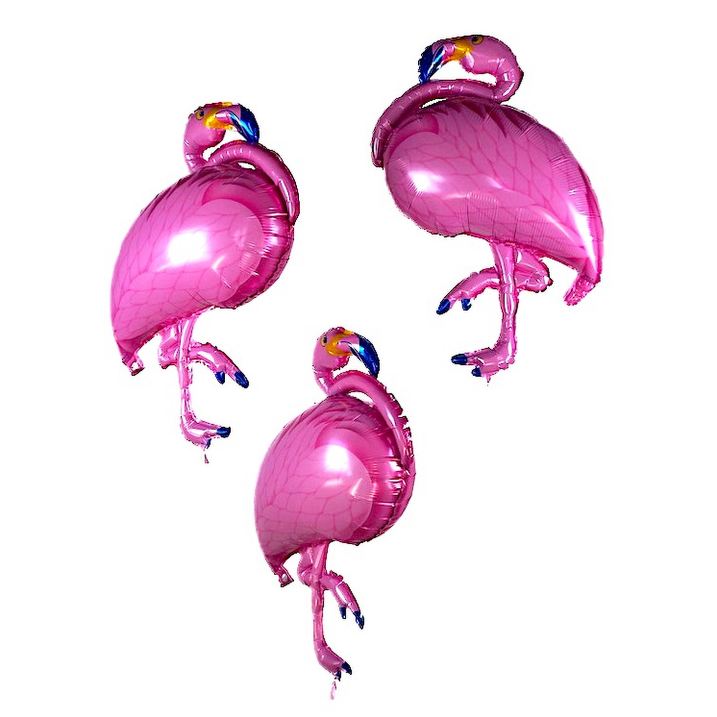 3 Stück Folienballon Flamingo "PINK FLAMINGO" (97cm) Heliumballon Luftballon