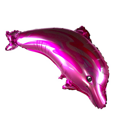 Folienballon Delphin "PINK DOLPHIN" (84cm) Heliumballon Luftballon