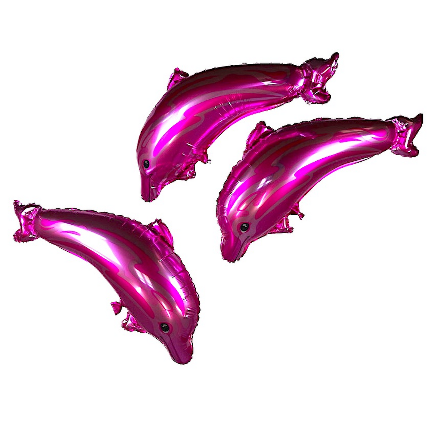 Folienballon Delphin "PINK DOLPHIN" (84cm) Heliumballon Luftballon