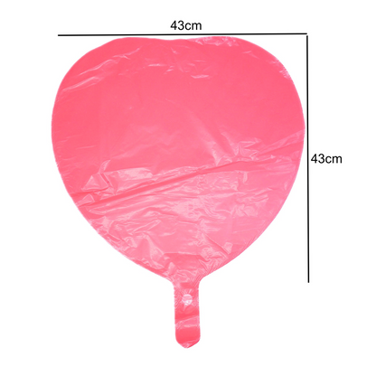 12x Folienballon "ROSA HERZ" im Herz-Design (43cm) Heliumballon Liebe Romantik