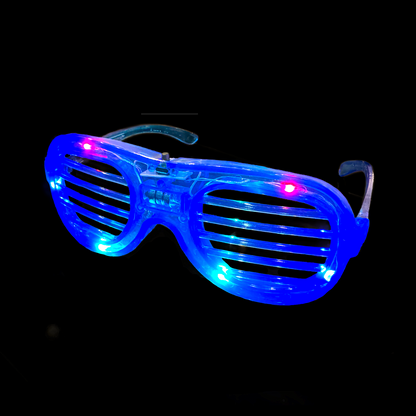 1x LED Brillen Partybrille in versch. 4 Farben - leuchtet und blinkend -