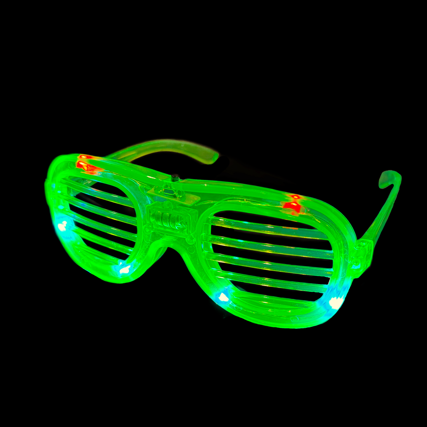 1x LED Brillen Partybrille in versch. 4 Farben - leuchtet und blinkend -